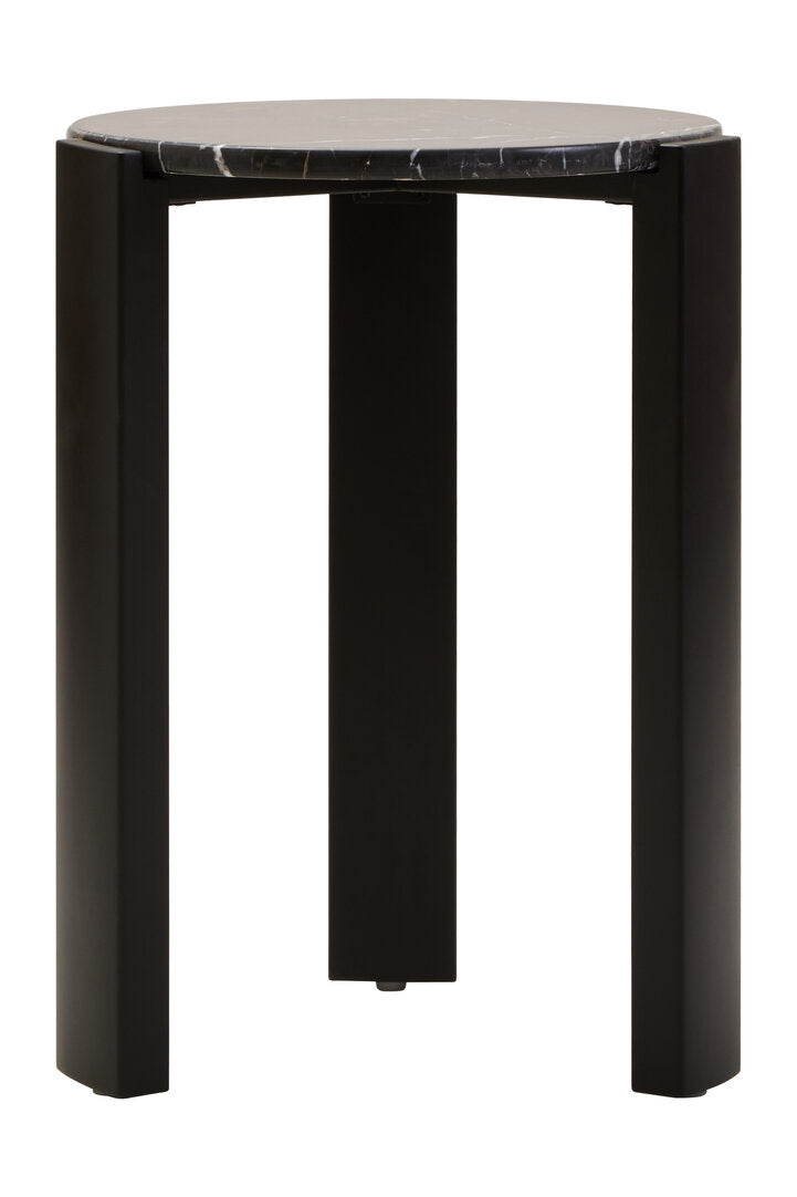 Palisades Side Table - Black Marble