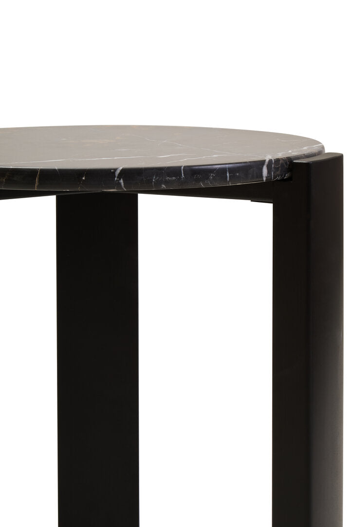 Palisades Side Table - Black Marble