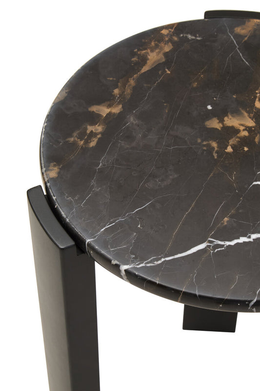Palisades Side Table - Black Marble