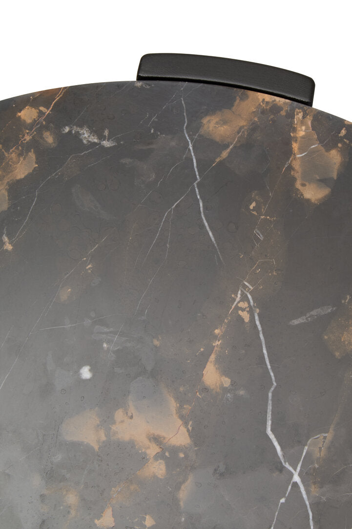 Palisades Side Table - Black Marble