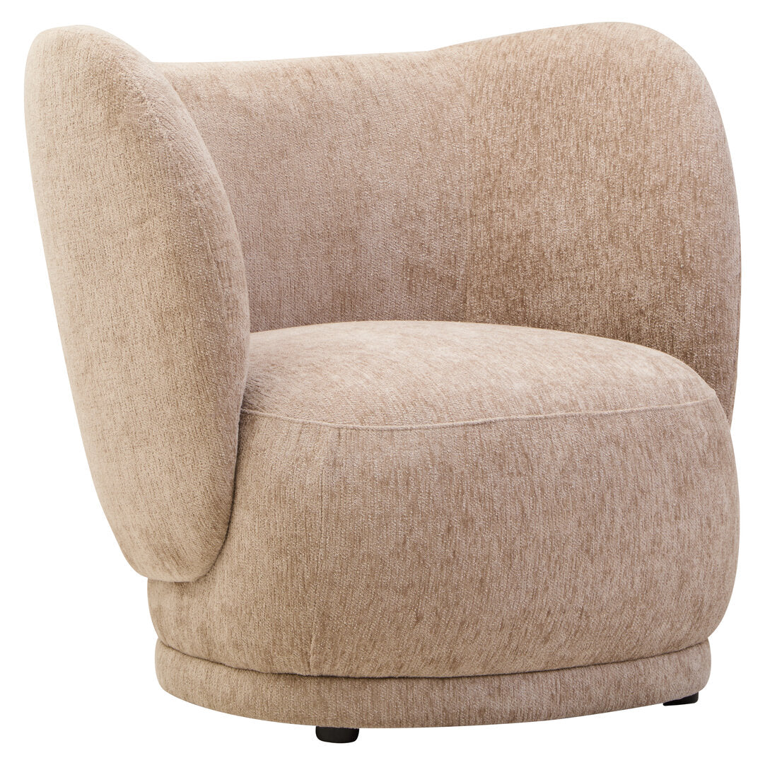 Ariselle Curved Chair - Deep Stone Chenille