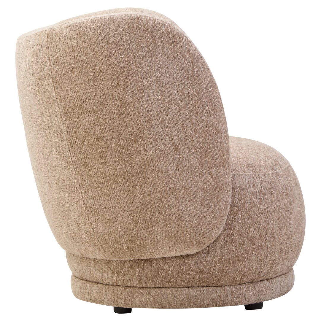 Ariselle Curved Chair - Deep Stone Chenille