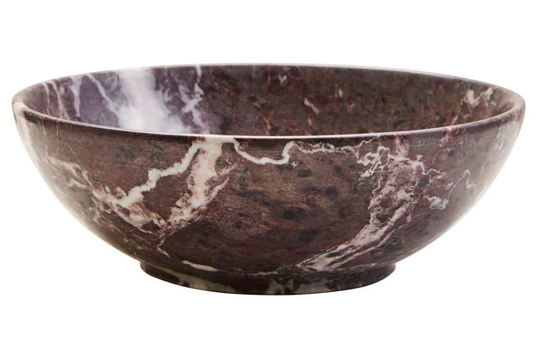 Ceni Red & White Marble Bowl