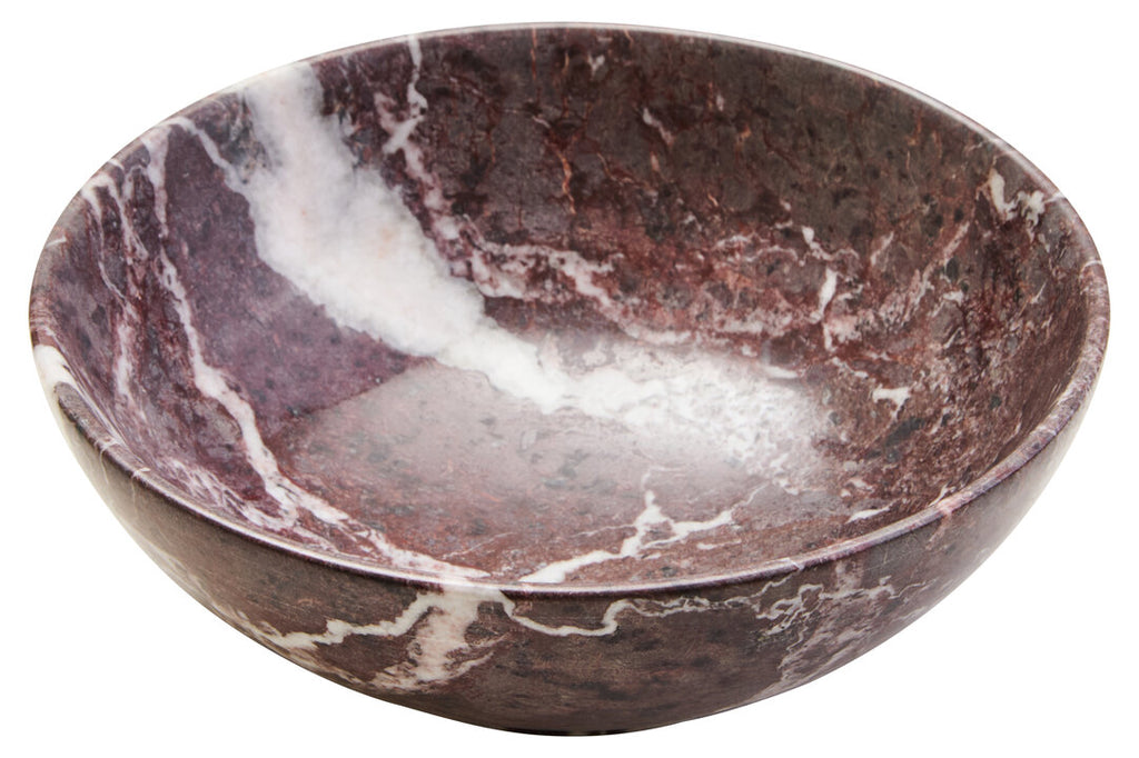 Ceni Red & White Marble Bowl