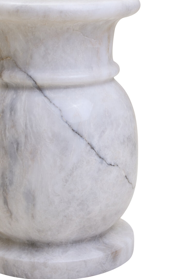 Mirava Side Table - White Marble