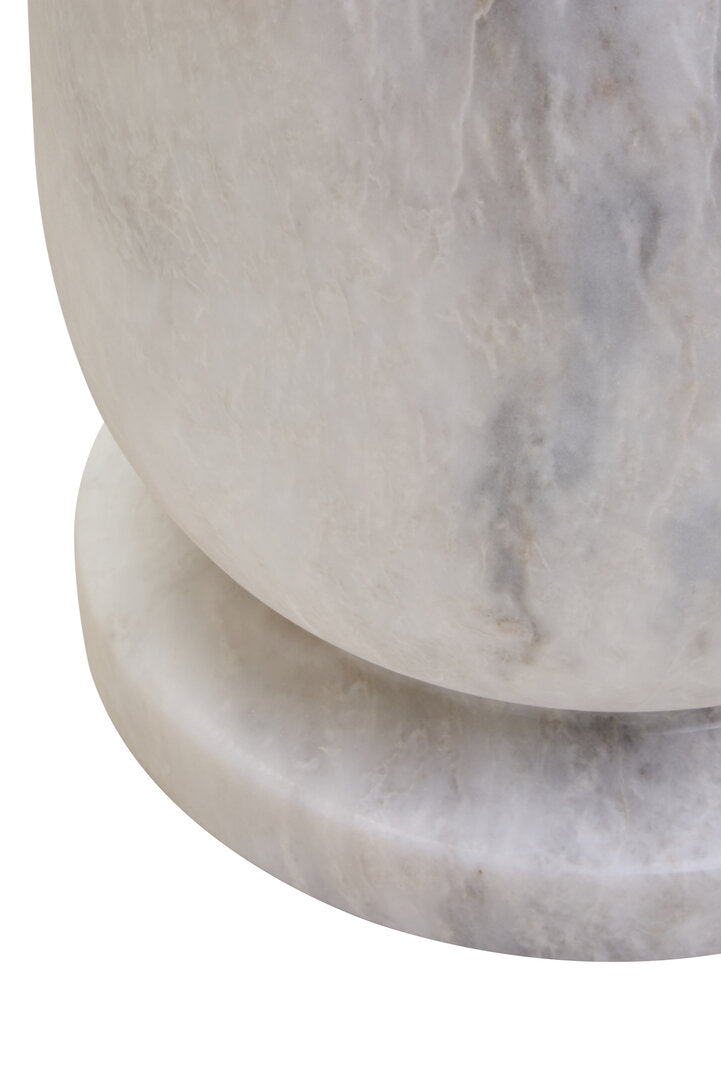 Mirava Side Table - White Marble