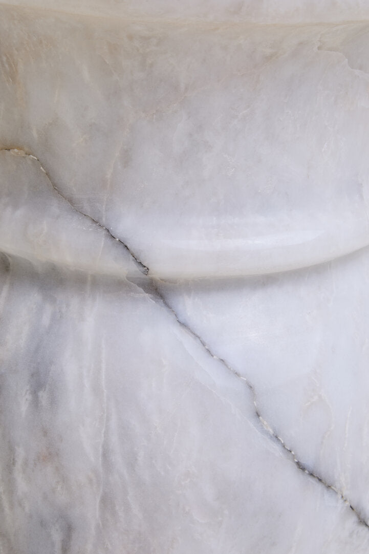 Mirava Side Table - White Marble