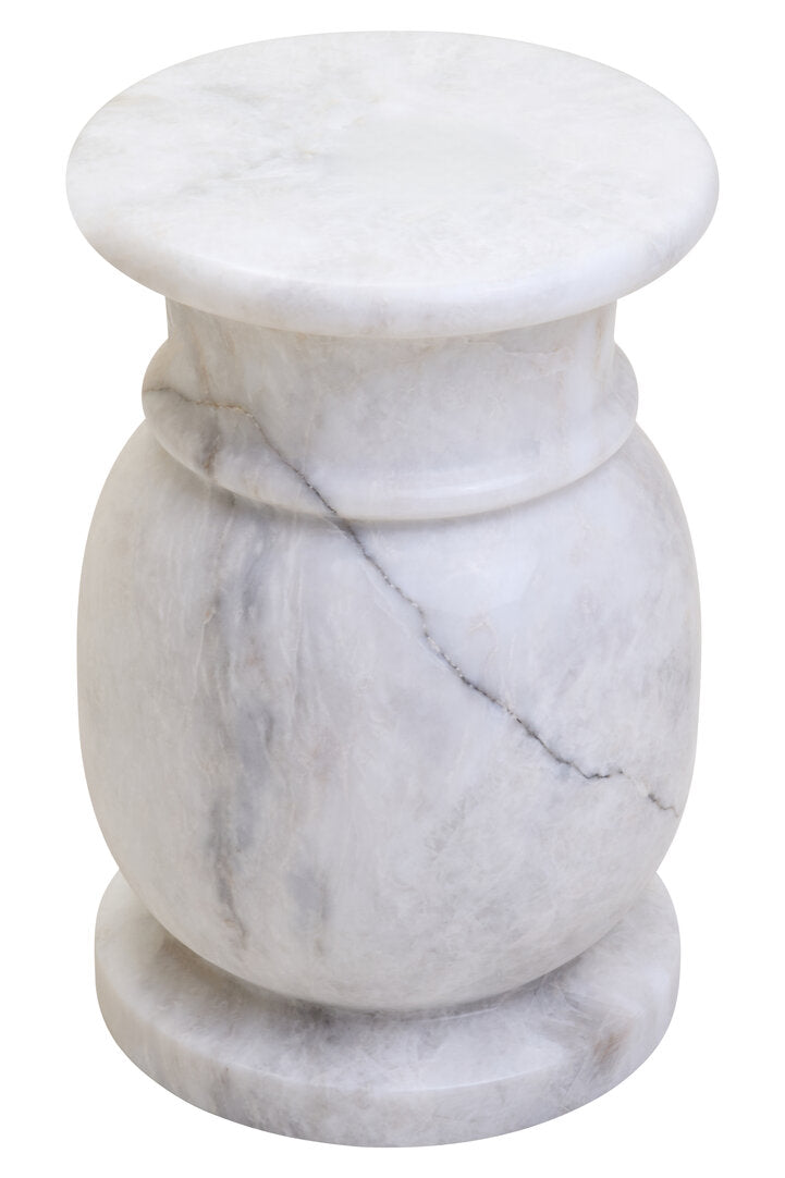 Mirava Side Table - White Marble