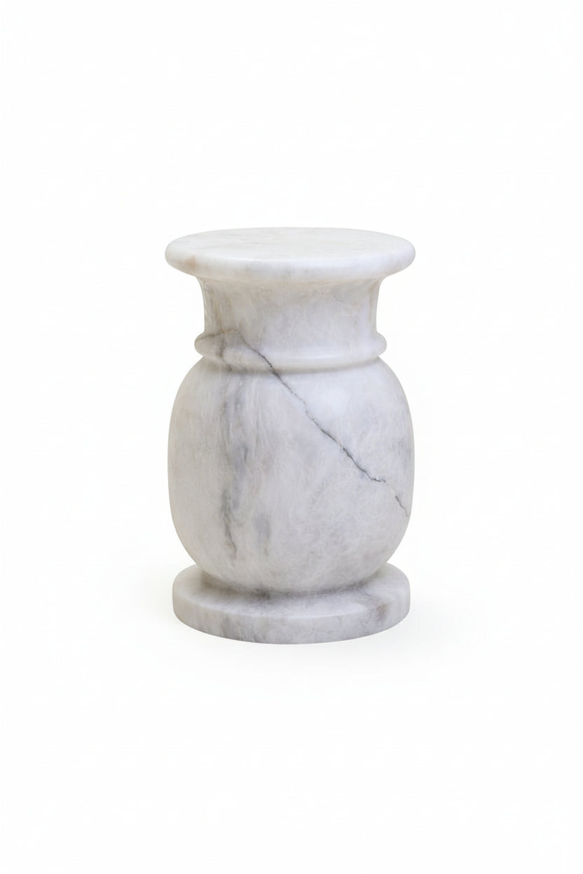Mirava Side Table - White Marble
