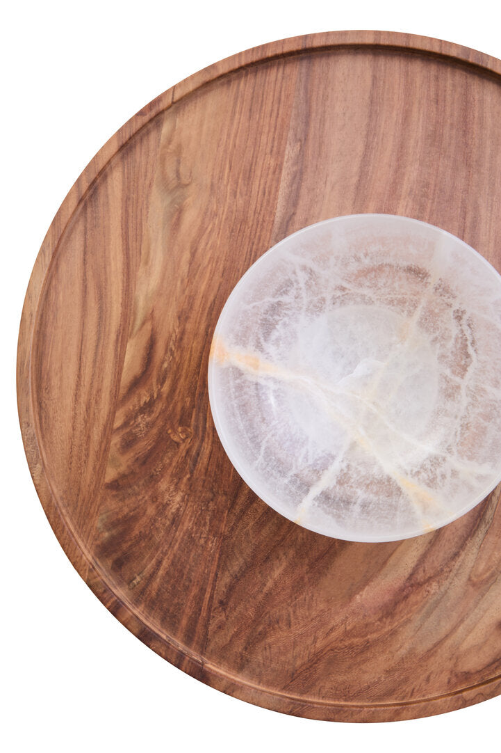 Casia Chip & Dip Server - Onyx & Acacia Wood