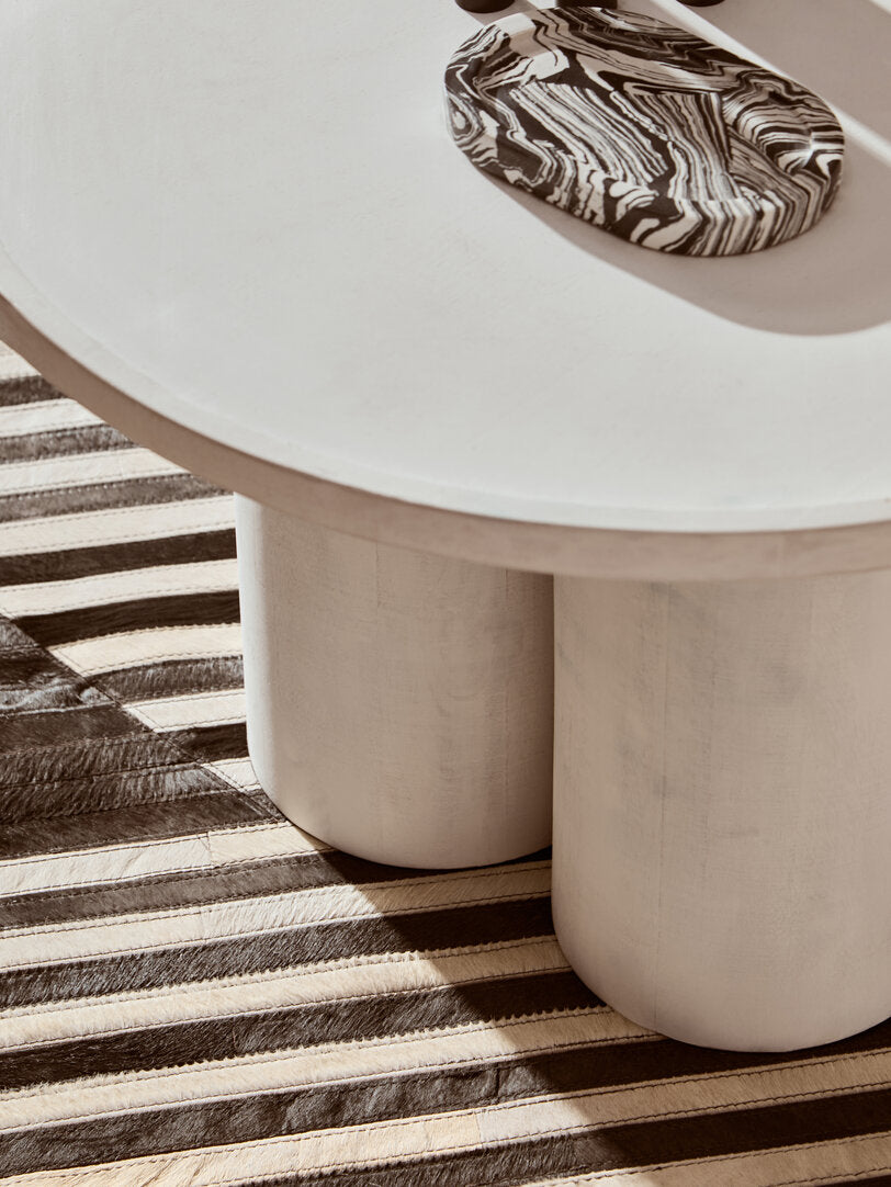 Baylor Mango Wood Coffee Table - White Wash
