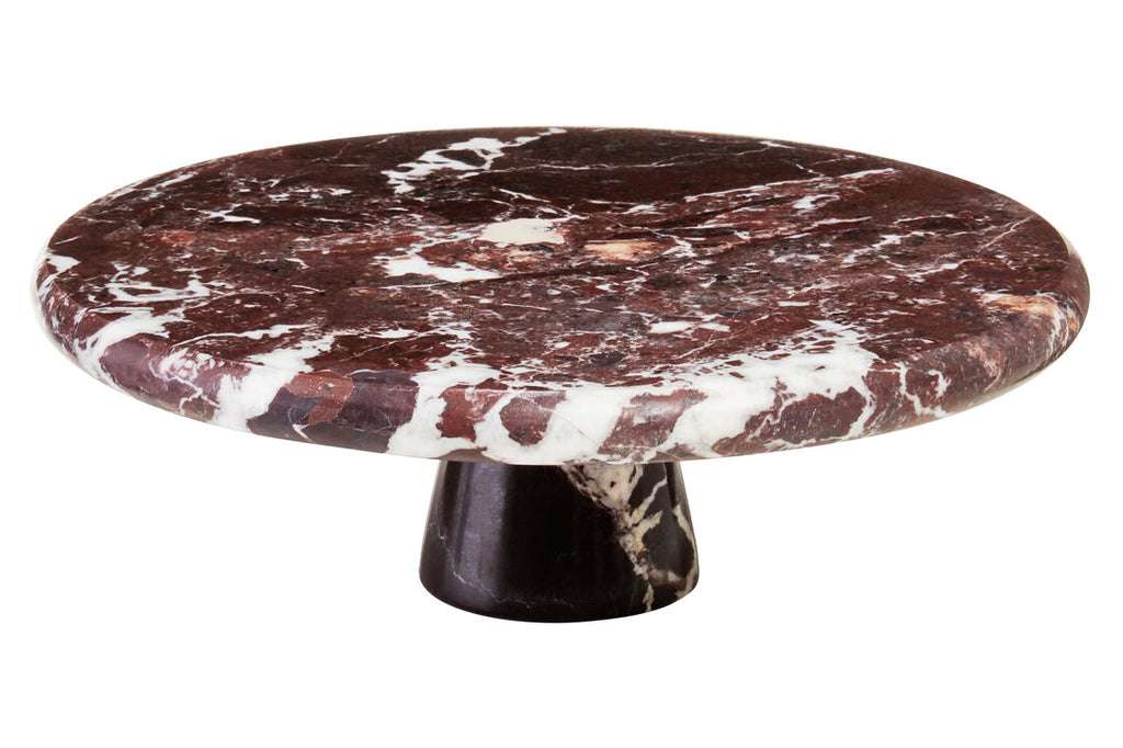 Ceni Red Marble Cake Stand
