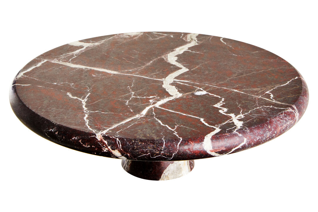 Ceni Red Marble Cake Stand