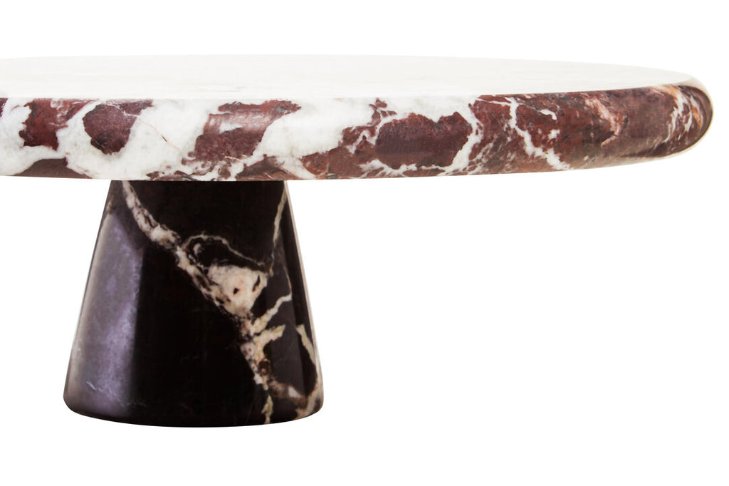 Ceni Red Marble Cake Stand