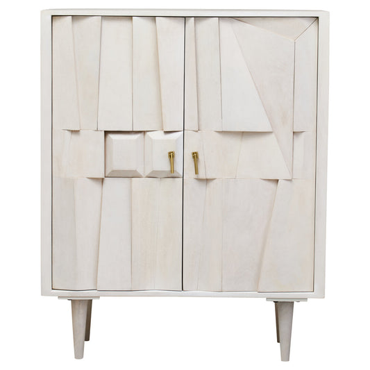 Arvion Mango Wood Cabinet - White Wash