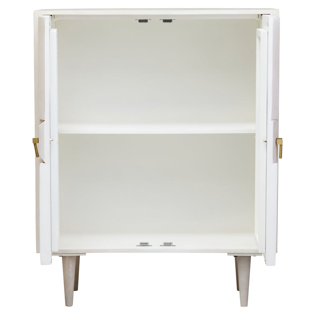 Arvion Mango Wood Cabinet - White Wash