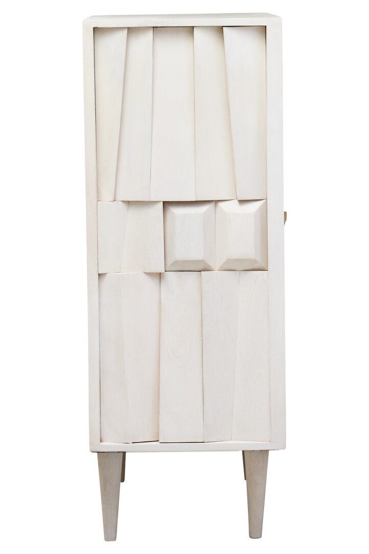 Arvion Mango Wood Cabinet - White Wash
