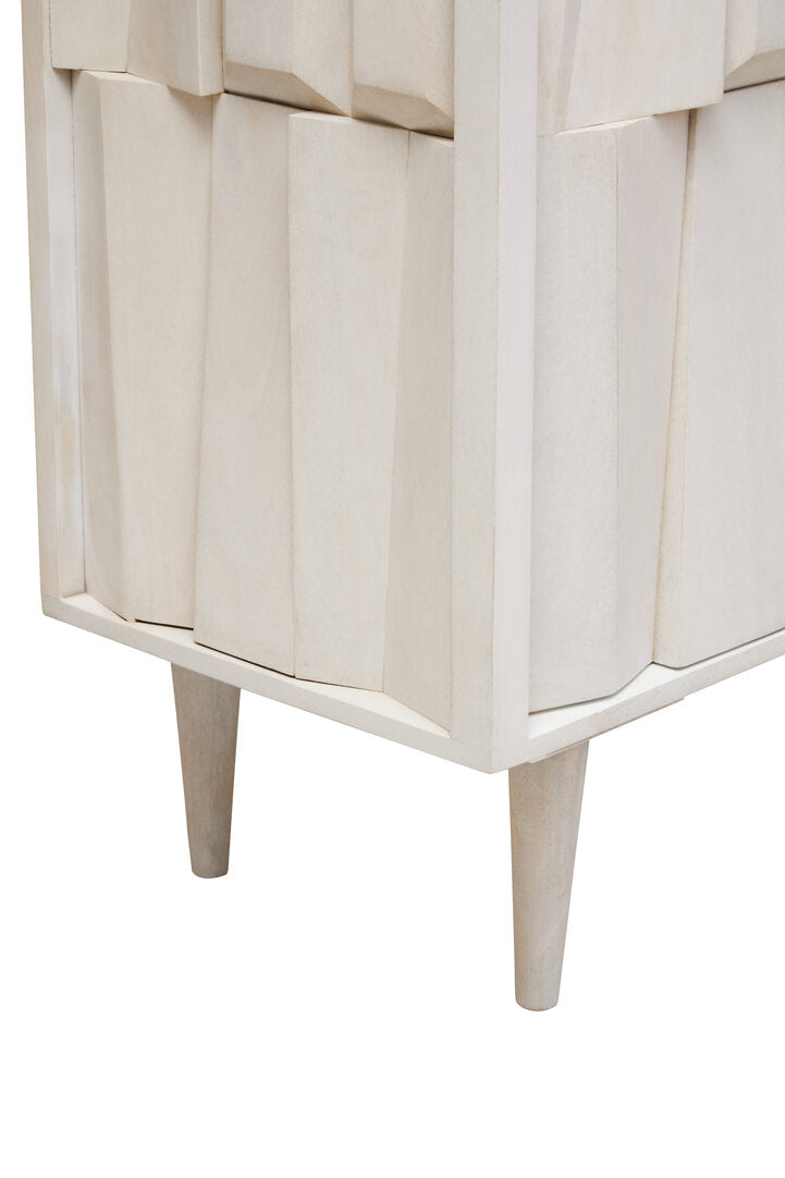 Arvion Mango Wood Cabinet - White Wash