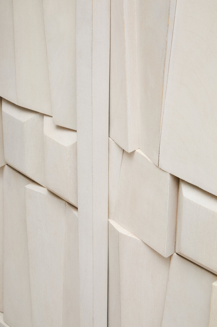 Arvion Mango Wood Cabinet - White Wash