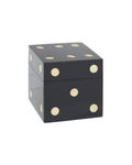 Dixon Dice Box with 5 Dice - Black & Gold