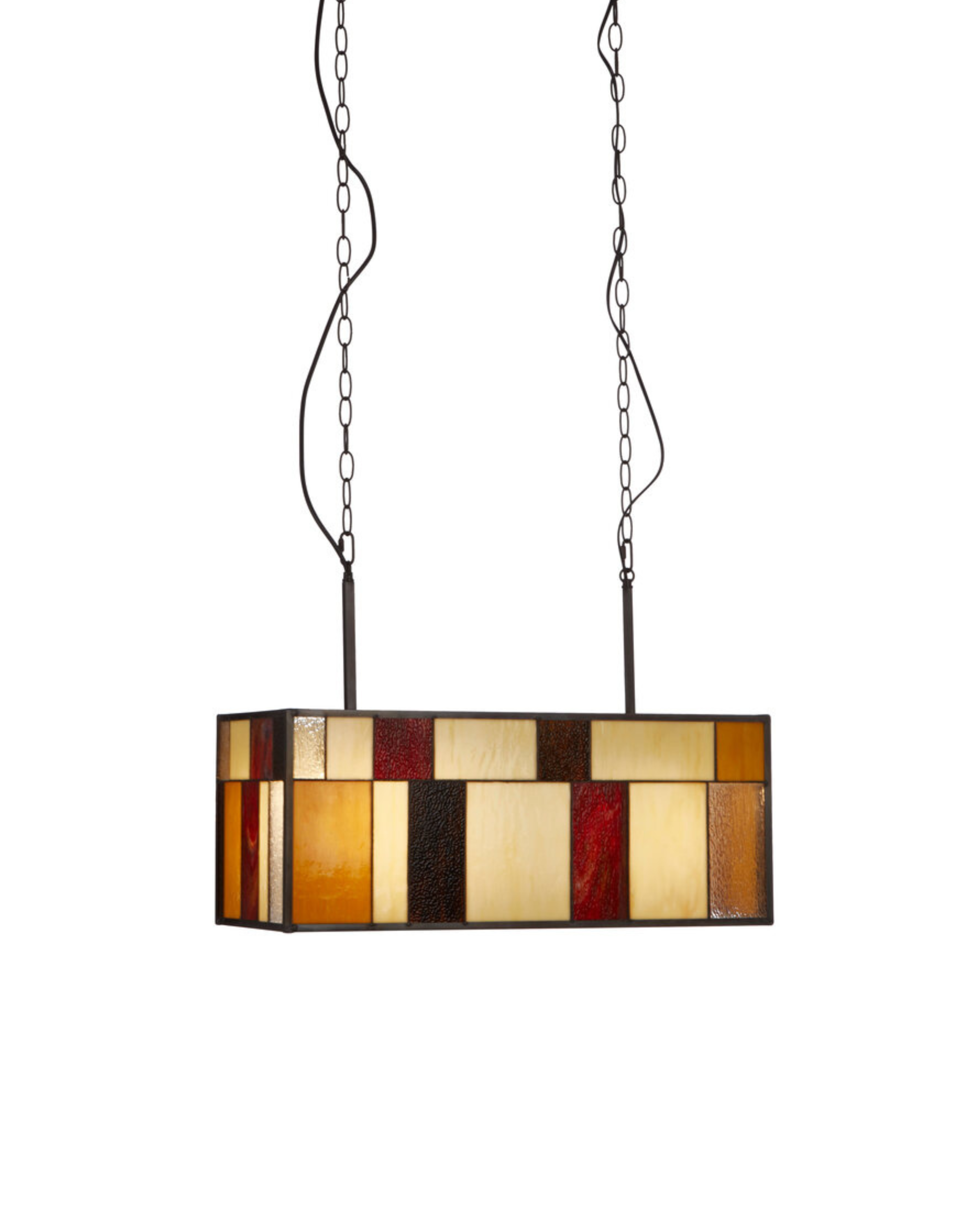 Marmont Stained Glass Deco Rectangular Sky Pendant