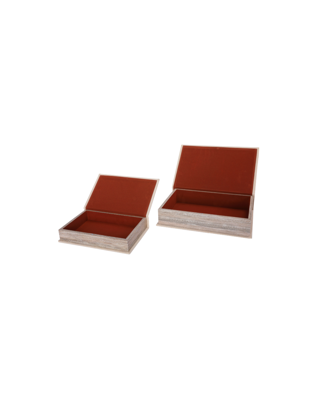Hampton Book Boxes Set of 2 - Beige Linen