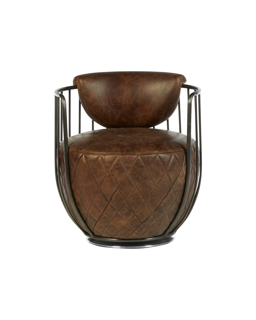 Loft Wire Swivel Chair - Brown