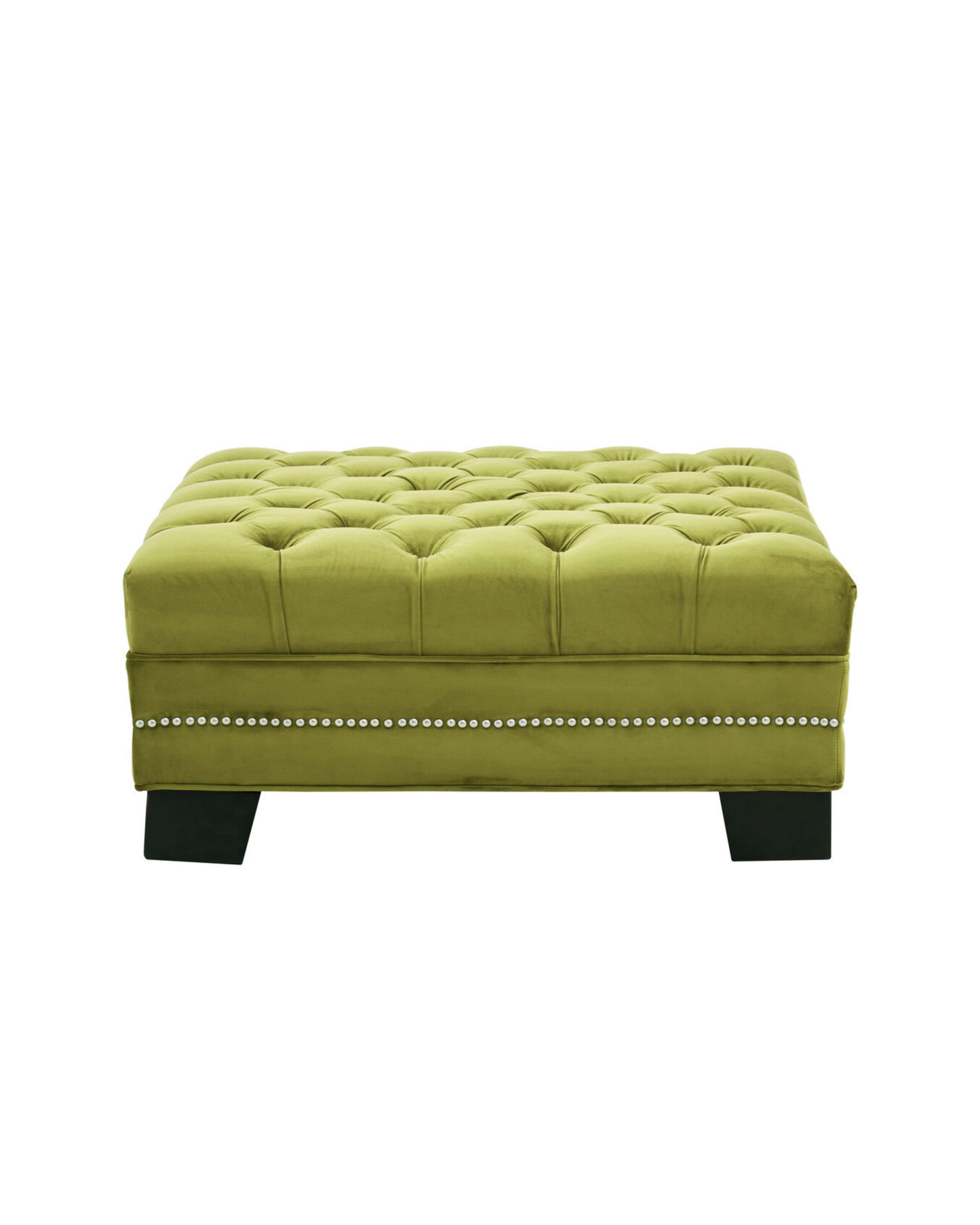 Rhodes Footstool - Moss Velvet