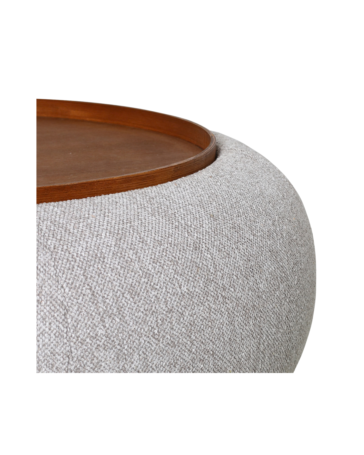 Colfax Coffee Table Ottoman - Walnut & Grey
