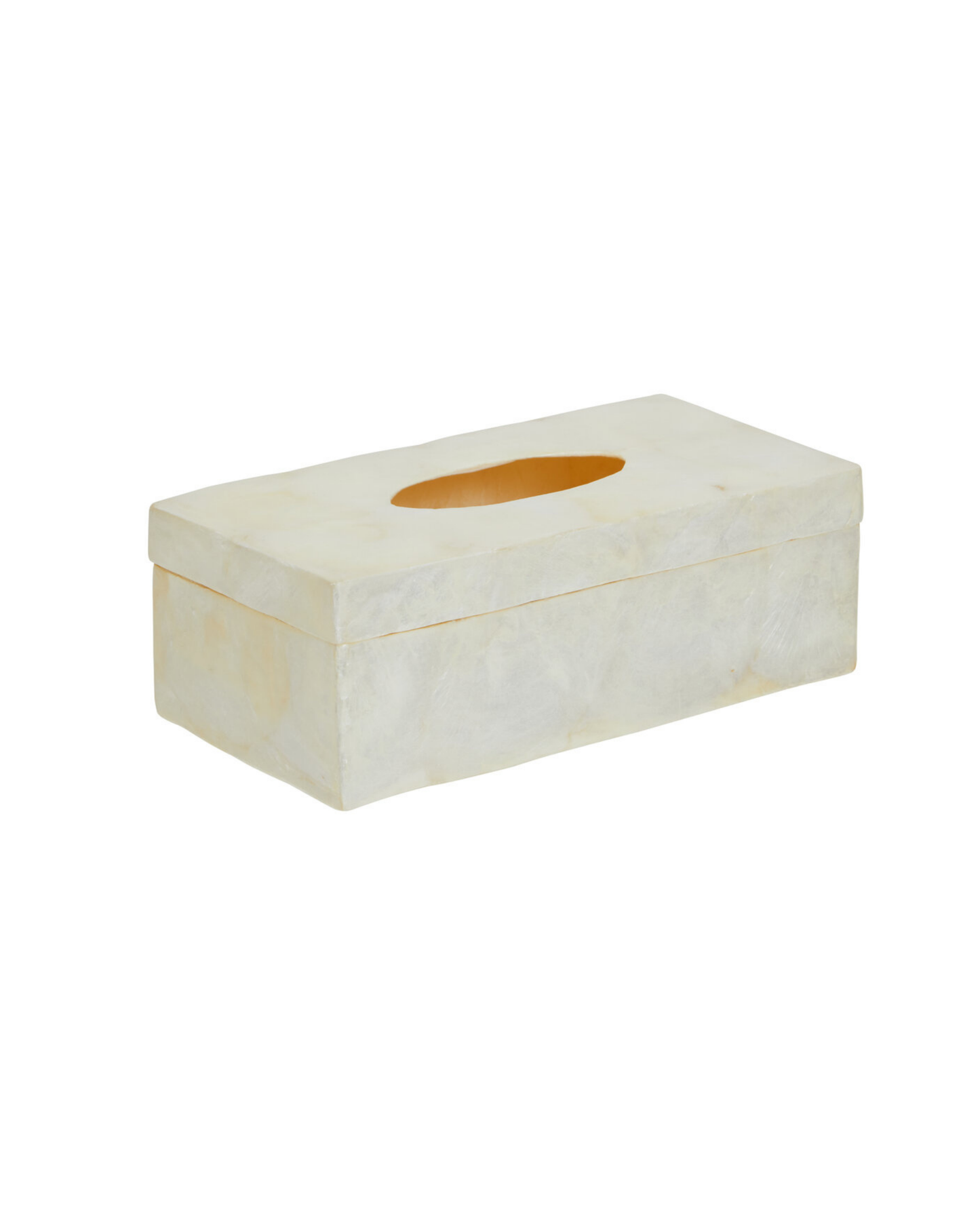 Cove Shell Tissue Box - Rectangular - White Pearl