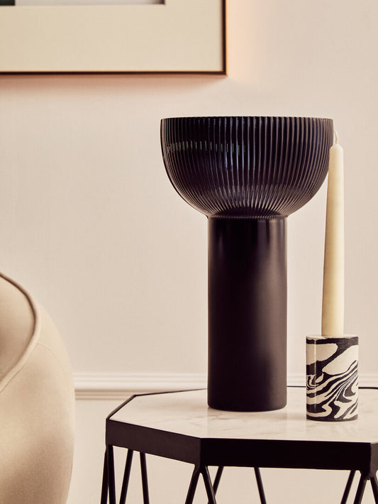 Fina Blue Glass Vase - Large