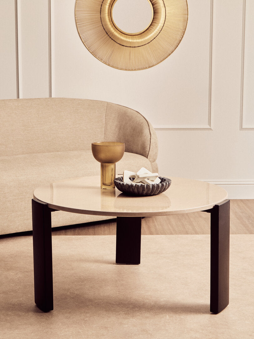 Palisades Coffee Table - Large - Cream Marble