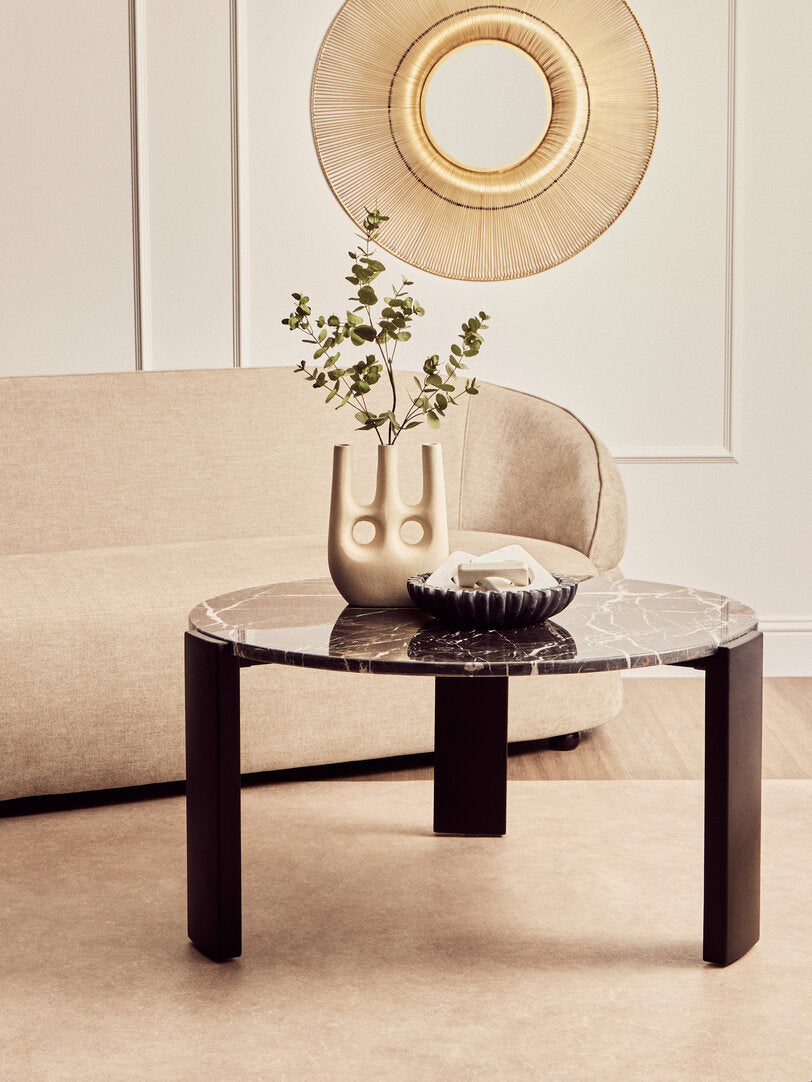 Palisades Coffee Table - Large - Black Marble