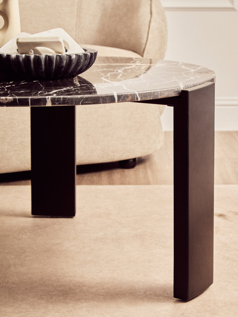 Palisades Coffee Table - Large - Black Marble