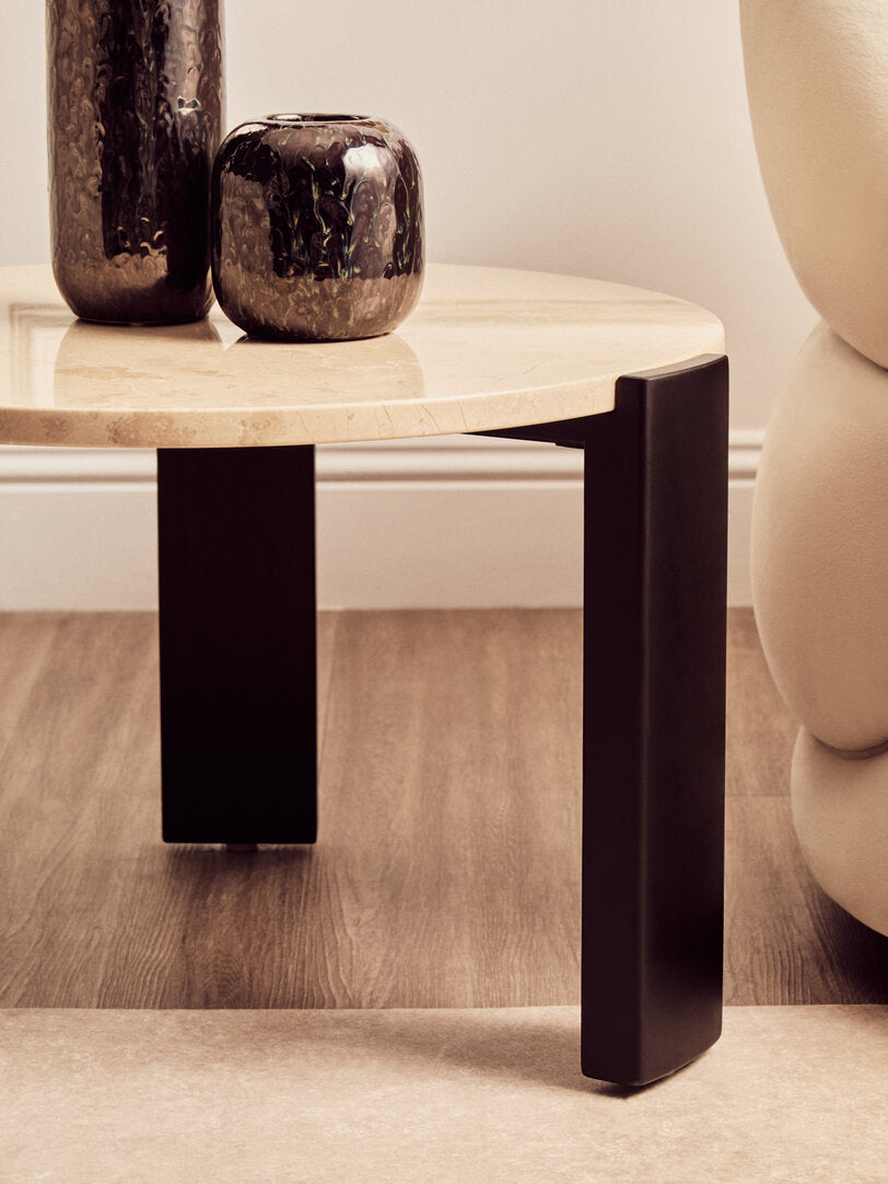 Palisades Coffee Table - Small - Cream Marble