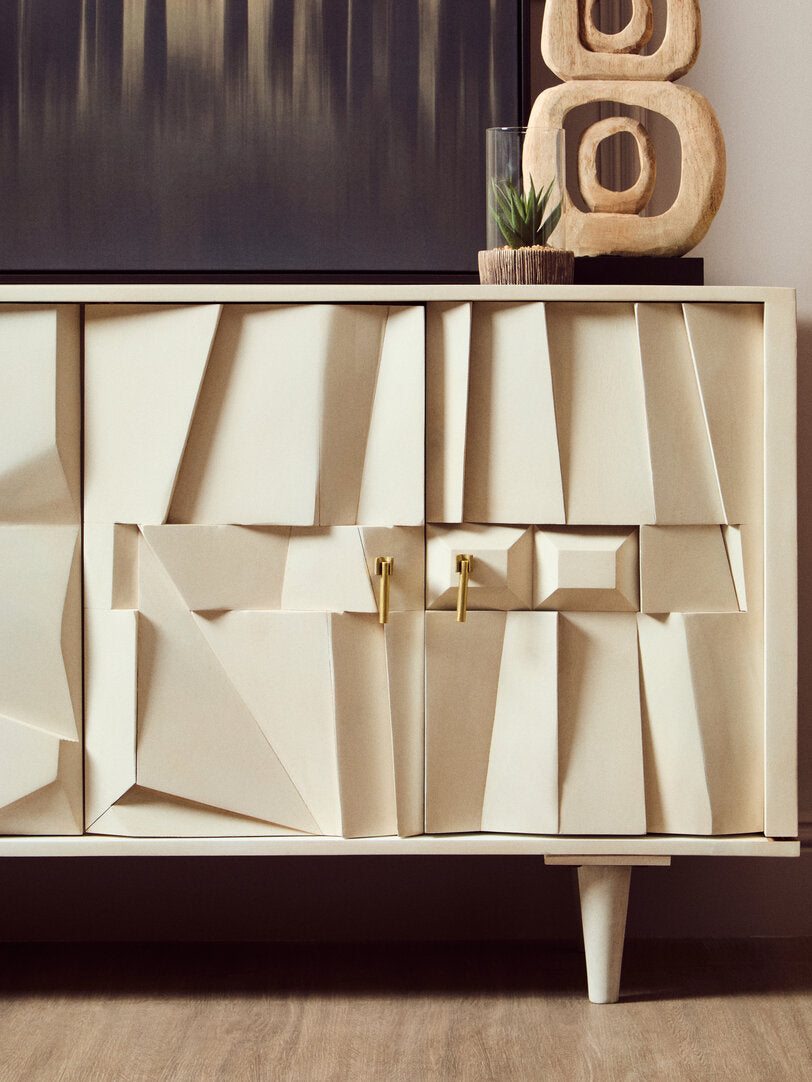 Arvion Mango Wood Sideboard - White Wash