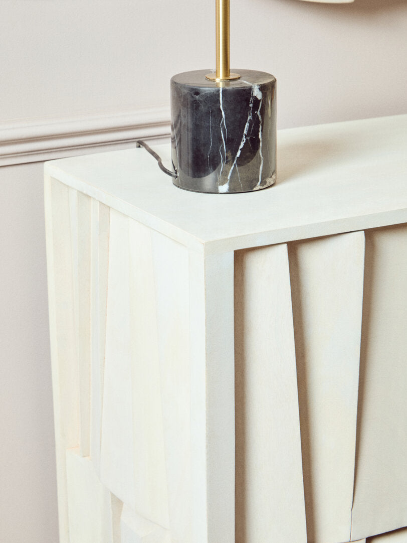 Arvion Mango Wood Cabinet - White Wash