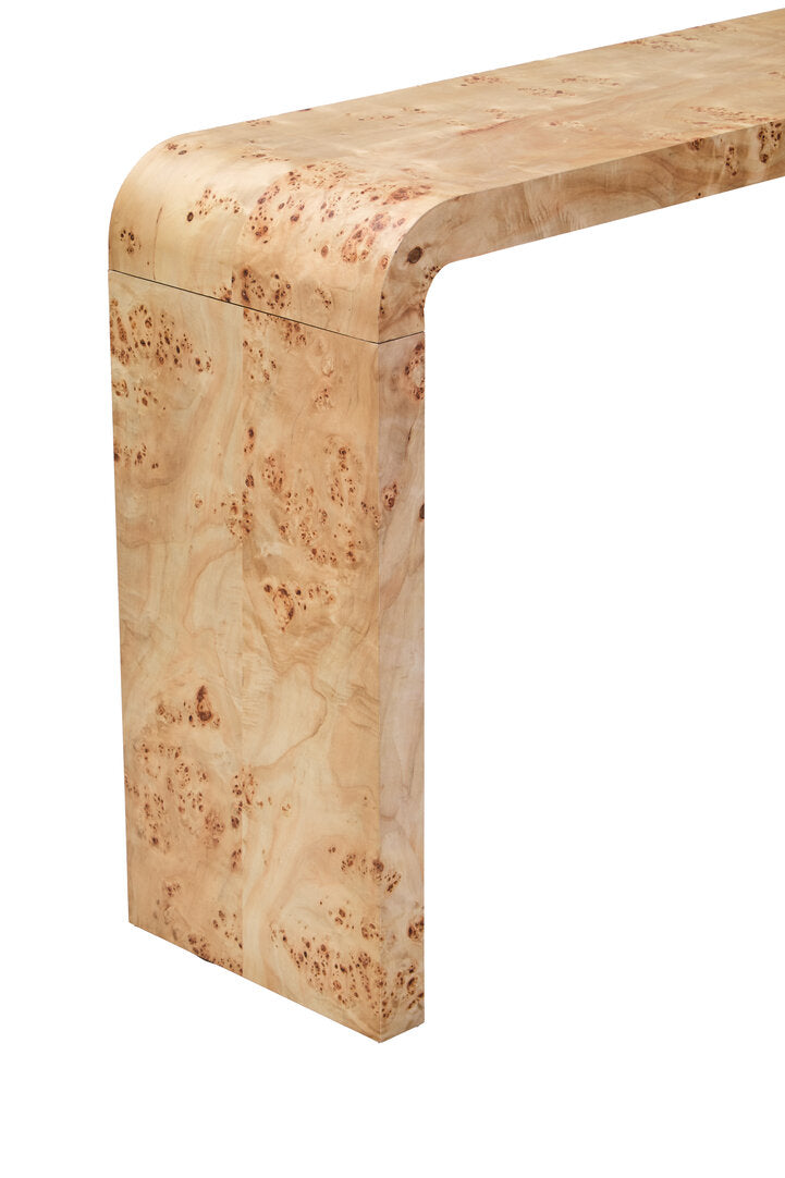 Rossetti Burl Wood Console Table