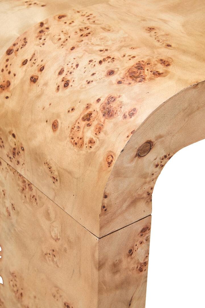 Rossetti Burl Wood Console Table