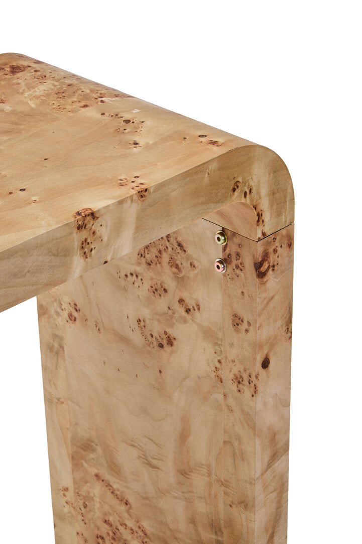 Rossetti Burl Wood Console Table