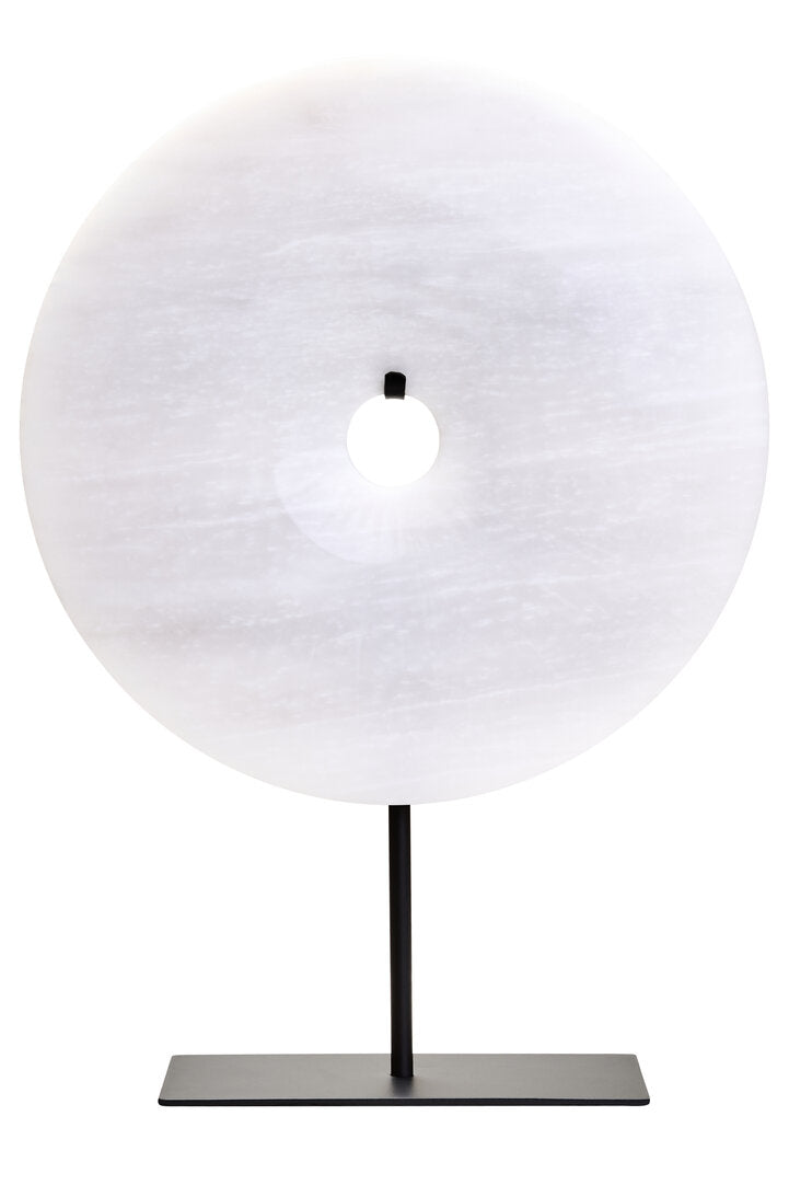 Rio Marble Disc Sculpture - Grey - Large