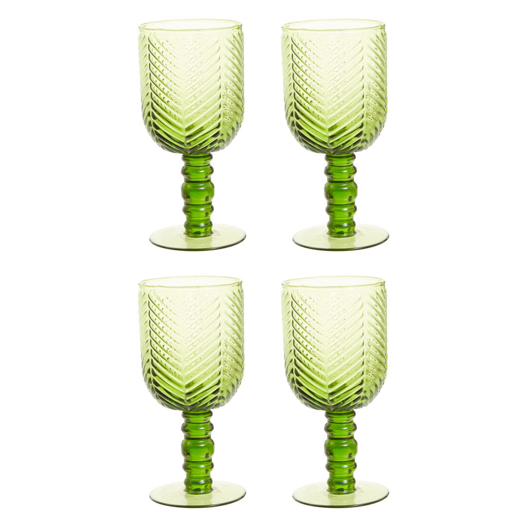 Trevelle Green Wine Glasses - Set of 4
