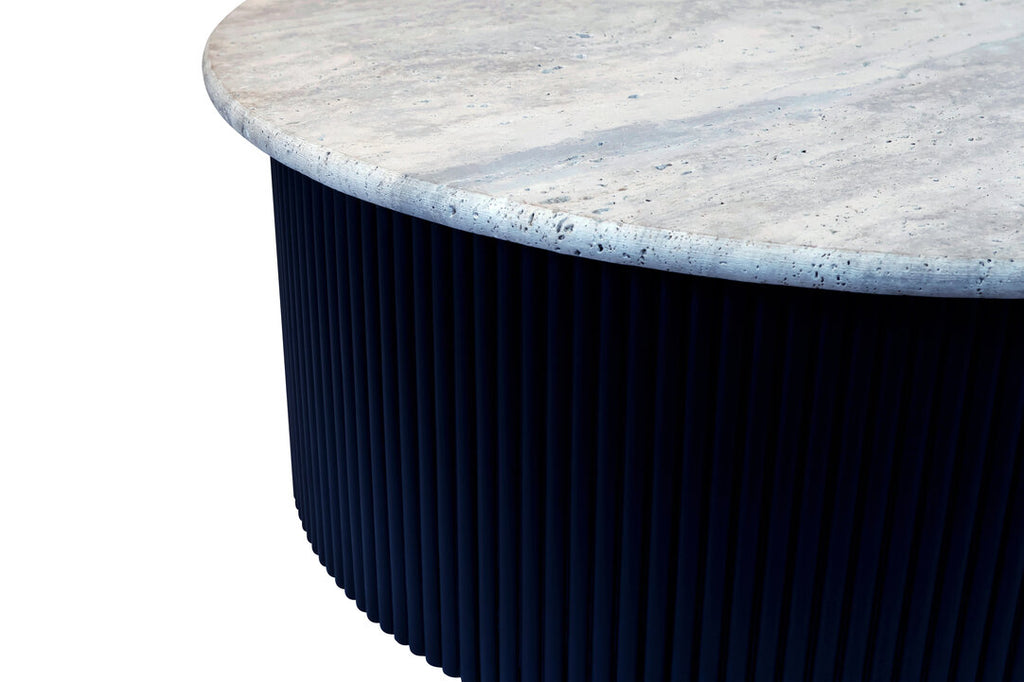 Cove Coffee Table - Travertine & Black