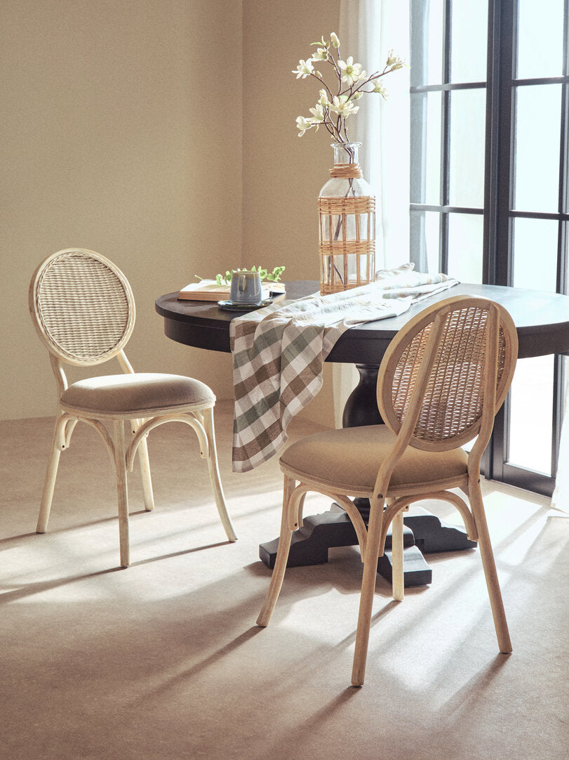 Parker Elm Wood Dining Chair - White Wash