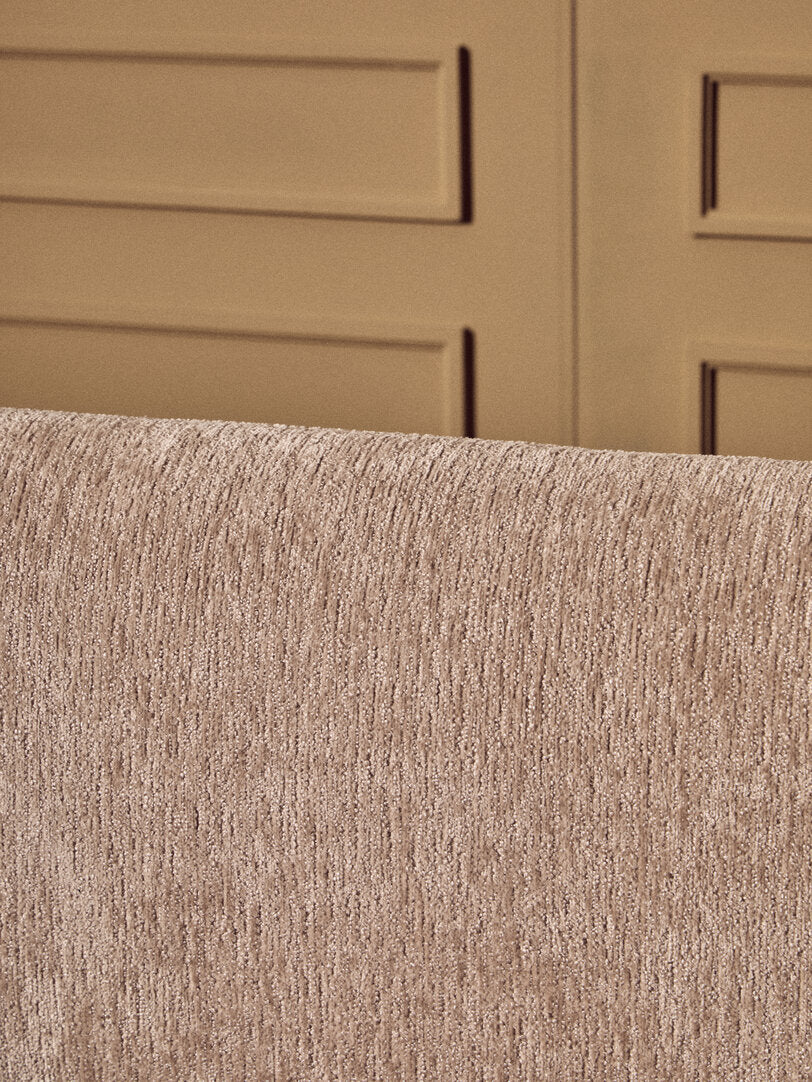 Ariselle Curved Three Seater Sofa - Deep Stone Chenille