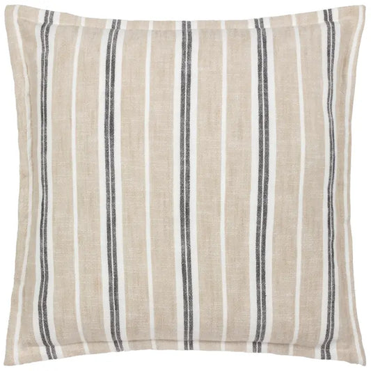 Hebble Striped Cushion Natural Black