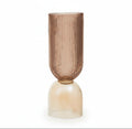 Moss Amber and Brown Glass Vase - Large