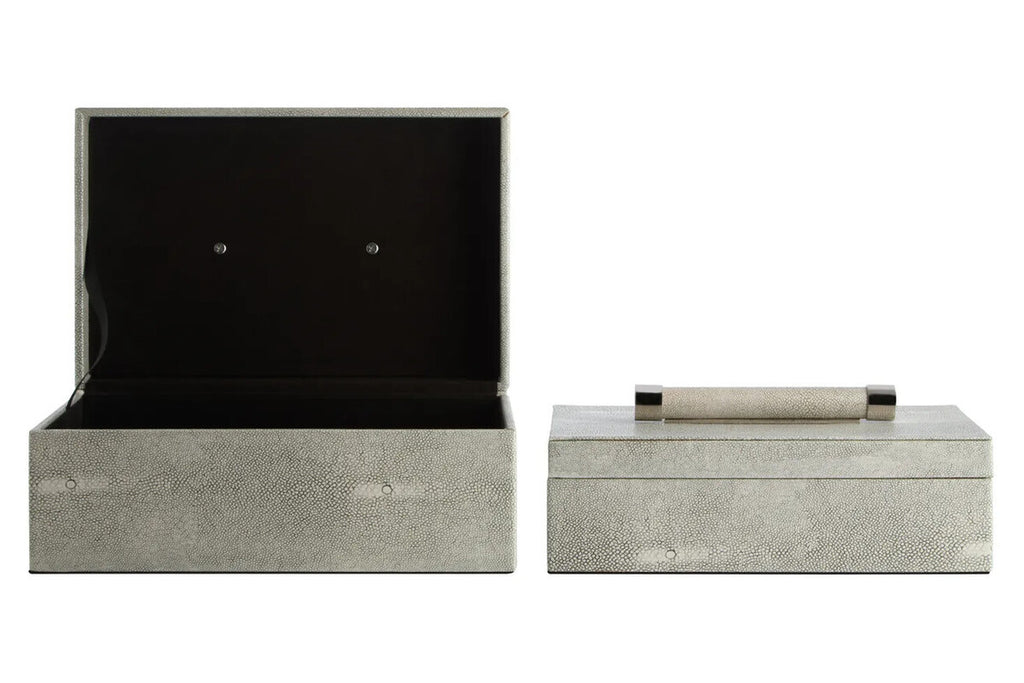 Pendry Trinket Boxes - Set of 2 - Grey Shagreen