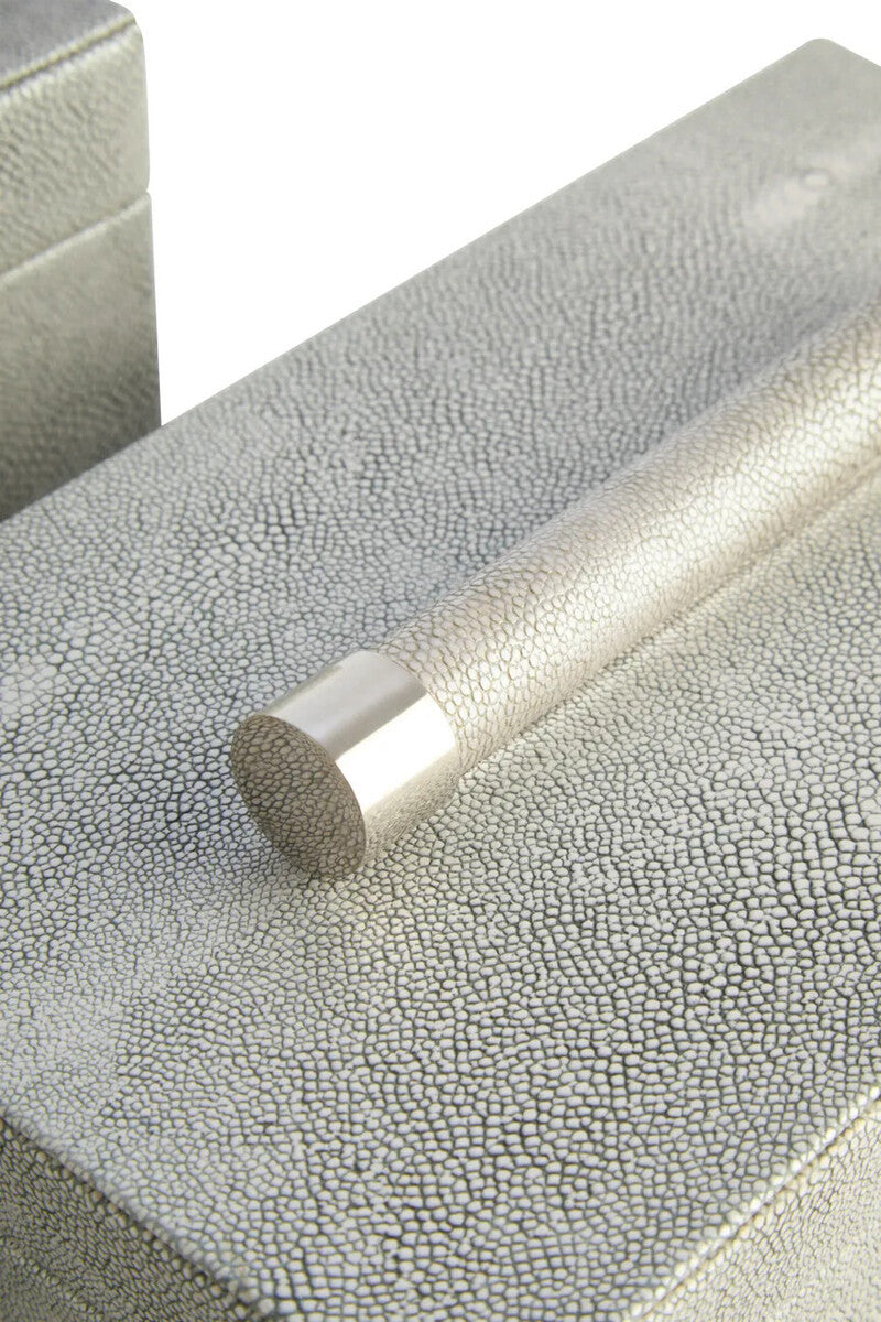 Pendry Trinket Boxes - Set of 2 - Grey Shagreen