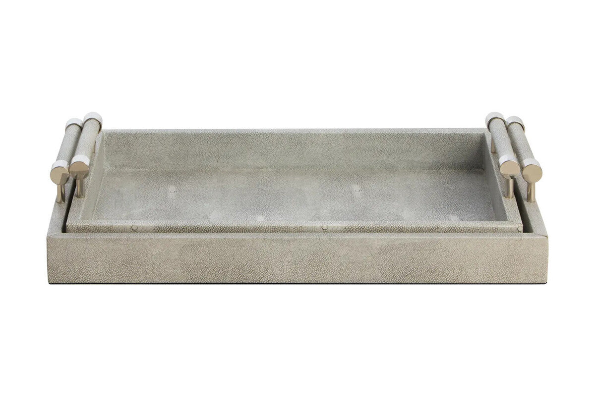 Pendry Trays - Set of 2 - Grey Shagreen